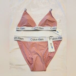 Calvin Klein Pink Bikini Swim Set